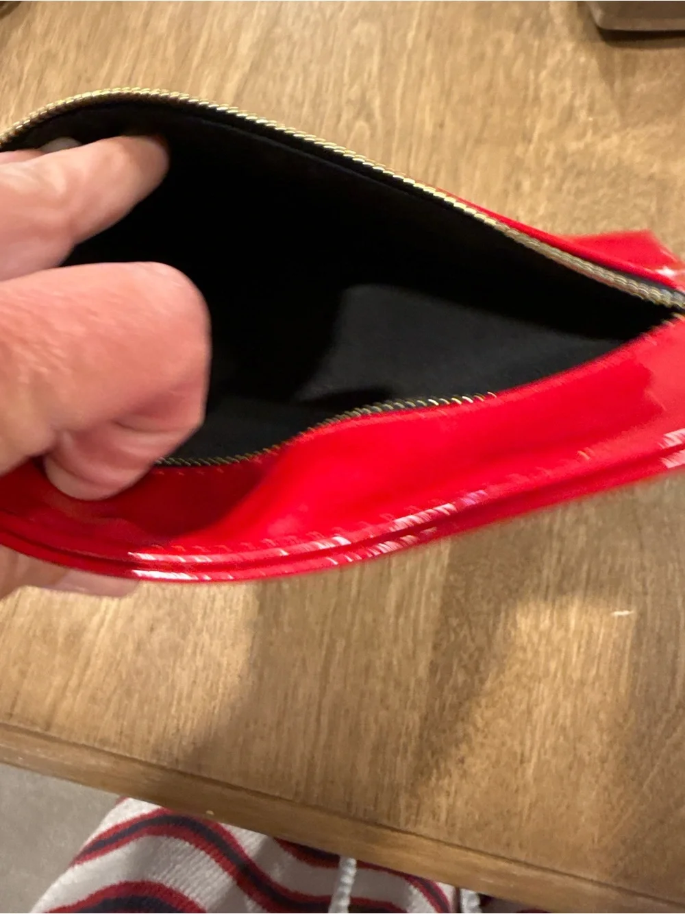 Yves Saint Laurent Beauty Lip Pouch /  Cosmetics Pouch In RED  Bag New
